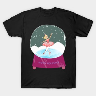 Nutcracker Ballerina Happy Holidays T-Shirt